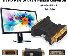 DVI-D (24+1) Male to DVI-I (24+5) Female Adapter Gold Plated (Brand New/Warranty)