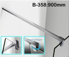 500mm wet room chrome and glass shower panel
