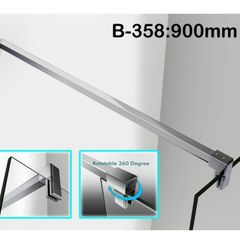 500mm wet room chrome and glass shower panel