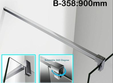 500mm wet room chrome and glass shower panel