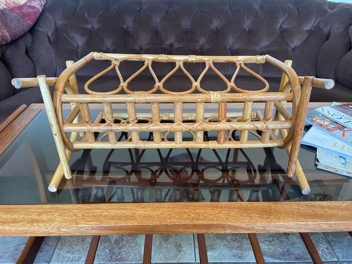Vintage MCM Bamboo Magazine Rack