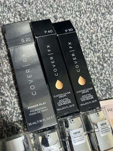 Revlon, cover fx, cover girl, Loreal foundations all brand new