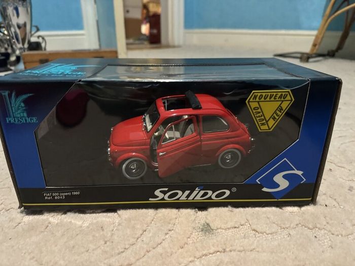 Two Boxed Fiat 500 Diecast Models, Solido Prestige 1:18 and New-Ray 1:32
