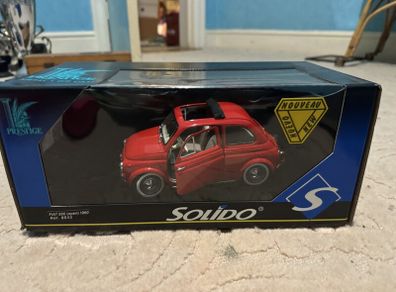 Two Boxed Fiat 500 Diecast Models, Solido Prestige 1:18 and New-Ray 1:32