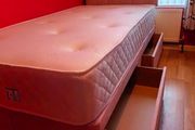 New Luxury Single Divan Bede. Tufted Memory Foam Mattresses With Optional Drawers Instock