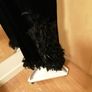 Women's Dress Black Velvet and Ostrich Feathers Size 14 Image 9