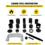 Ball Joint Extractor Kit, Tool for Removing Parts and Car Repair, Carbon Steel Accessory, Adjustable, Instrument for Workshop and Garage, 21 Units per Set Image 4