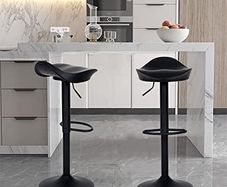 Set of 2 Bar Stools with Adjustable