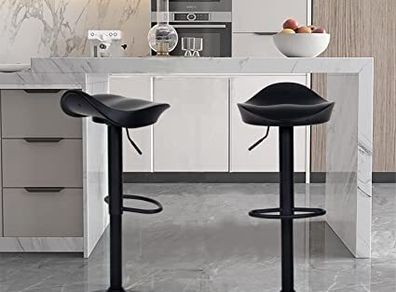 Set of 2 Bar Stools with Adjustable