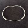 Vintage Etched Sterling Silver Bangle Image 2