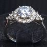 Vintage 9ct White Gold Cluster Ring  Size 51.5 Image 2
