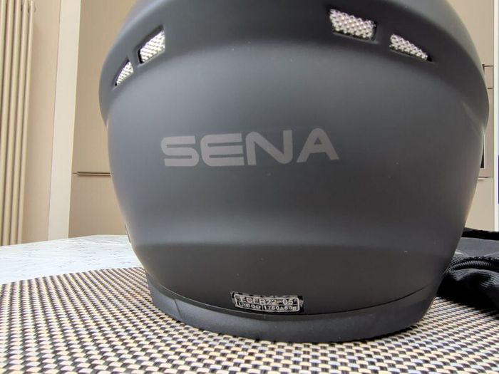 Full face motorbike helmet with comms