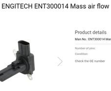 Mass air flow sensor Volvo, Toyota see details