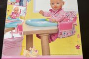 BABY born Doll Table Feeding Chair by Zapf Creation designed for carrying dolls up to 43 cm EUC