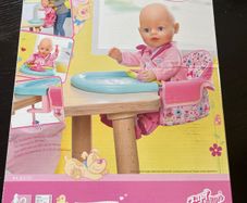 BABY born Doll Table Feeding Chair by Zapf Creation designed for carrying dolls up to 43 cm EUC