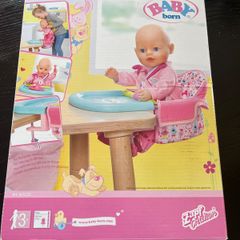BABY born Doll Table Feeding Chair by Zapf Creation designed for carrying dolls up to 43 cm EUC