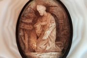 Antique Signed French Meerschaum, Saint Joseph.