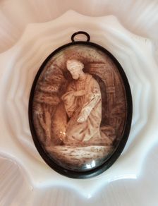 Antique Signed French Meerschaum, Saint Joseph.