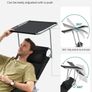 Sun Lounger, Deck Chair Folding, Sunbed, 193 x 53 x 29 cm, Max. Load 150 kg, with Sunshade Headrest Adjustable Backrest, Reclining Sun Chair for Terrace Pool Garden, Black (FREE POSTAGE) Image 6