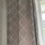 Grey patterned eyelet curtains Image 3