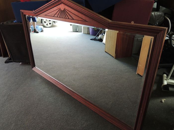 Mirror with Wooden Surround