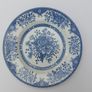 Lovely Vintage Blue and White 7.75 Inch Luncheon Plate By English Ironstone Tableware, in a Lovely Cottagecore Style "Kew Gardens" Pattern Image 3