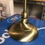 Table Lamp small Blue Shade Antique Brass Stem Image 2