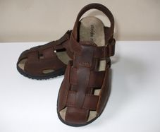 SALE!  stride rite - Angler Brown Leather Sandals - new