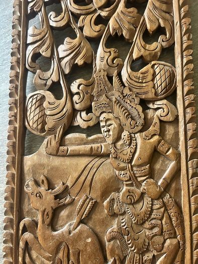 Balinese  Carved Wooden Panel