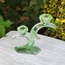 Green Glass Candlestick Image 3