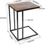 C Shaped End Table,Small Side Table, Couch Side Table for Living Room,Sofa,Couch Bedroom Brown (FREE SHIPPING) Image 4