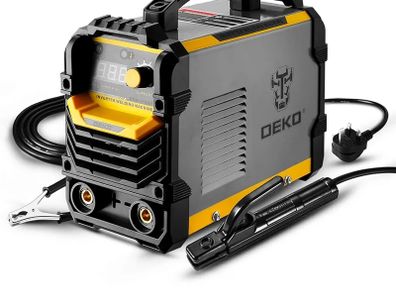 220V MMA Welder, 250A ARC Welder Machine Electrode Holder,Work Clamp, Input Power Adapter Cable (250A)
