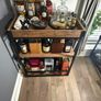 Industrial Drinks Trolley / Bar Cabinet with Removable Serving Tray & LED Lights Image 4