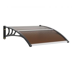 Awning Canopy 40" x 40", UPF 50+ Polycarbonate Entry Door Outdoor Window Awning Exterior, Front Door Overhang Awning for Sun Shutter, UV, Rain, Snow Protection, Hollow Sheet