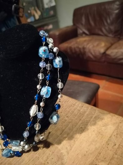 vintage multi-strand statement necklace.