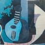 Large framed print of Pablo Picasso's 1924 painting "Still Life with a Mandolin" Image 3