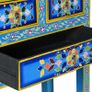 Sideboard with Drawers Solid Mango Wood Turquoise Hand Painted Image 7