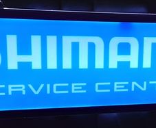 double sided light up SHIMANO (bike) sign