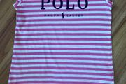 Ralph Lauren raspberry and white stripe t shirt age 16
