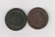 2 X  George III Large Bronze Cartwheel Penny Coins  (no.G15)
