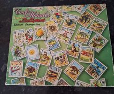 Vintage french wooden alphabet print game