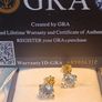 2ct + 2ct Moissanite Solitaire Stud Earrings Image 3