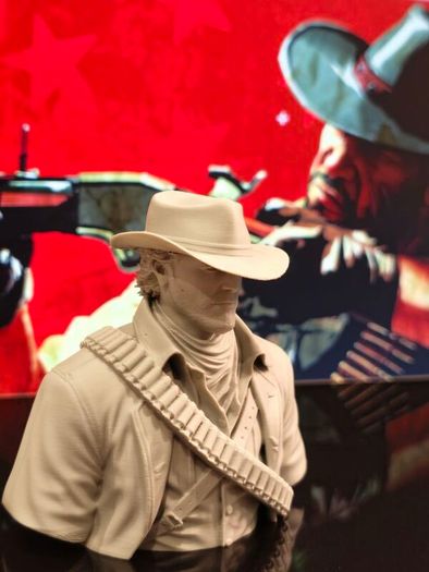3D Printed Arthur Morgan Bust From Red Dead Redemption 2