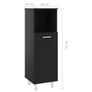 3 Piece Bathroom Furniture Set Black Image 7