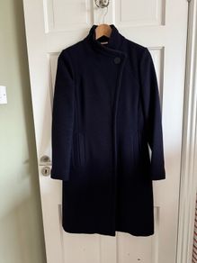 HOBBS wool coat, navy in immaculate condition