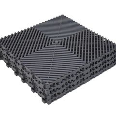 20 Pack Industrial Interlocking Floor Tiles Garage Mats 40 x 40 cm Modular Interlocking Floor Mats Slip Garage PVC Cushion Workshop Drainage Mat for Outdoor Wet Area