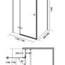 Pixa Black Shower Enclosure 120x90x195cm Image 2