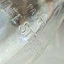 502 - Vintage Clear Glass Cork Top Collectible Decorative Lee Strand Creamery Milk Bottle Image 3