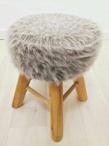 Fluffy stool.  Designers, elegant stool.