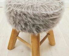 Fluffy stool.  Designers, elegant stool.